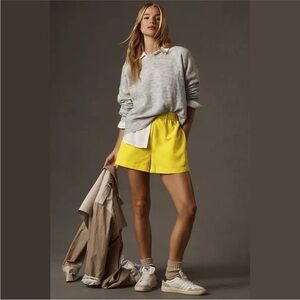 NWT Sunday in Brooklyn Size Small Women's Yellow Pull On Shorts - Chartreuse